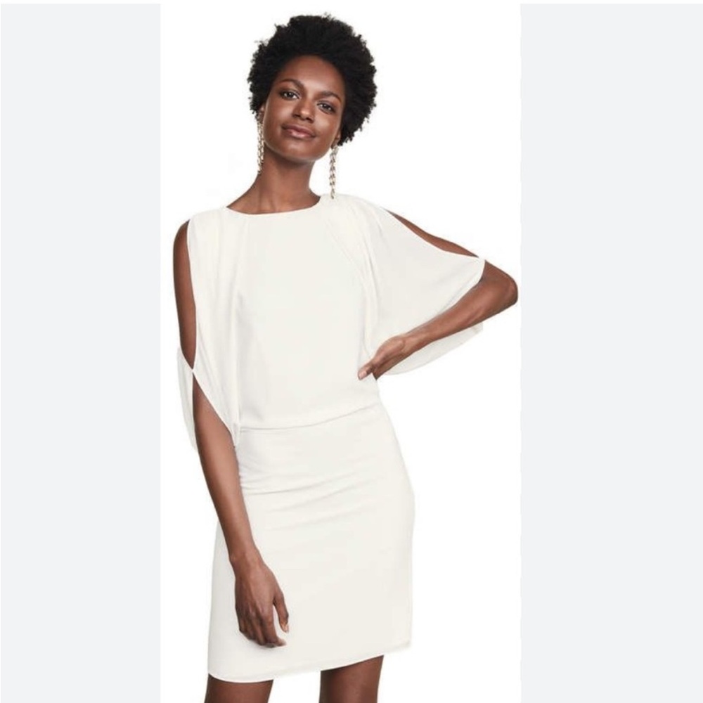 Halston Heritage Cape Sleeve Dress NWOT